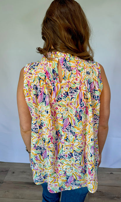 Abstract Floral Tank