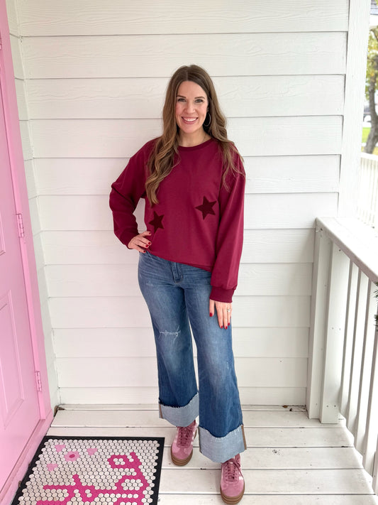 Maroon Star Sweatshirt