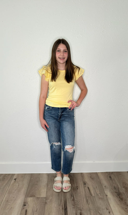 Ella Crop Blue Jean