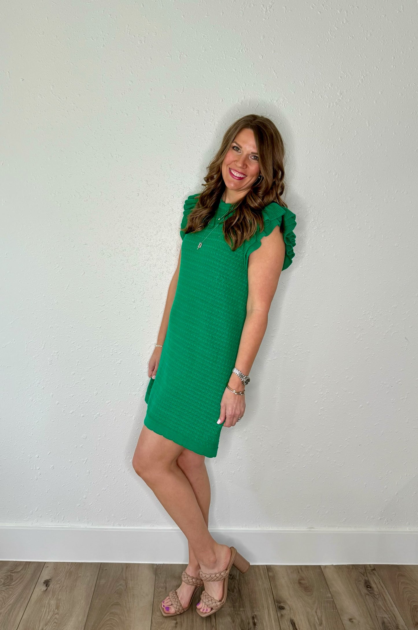 Kelly Green Sweater Dress