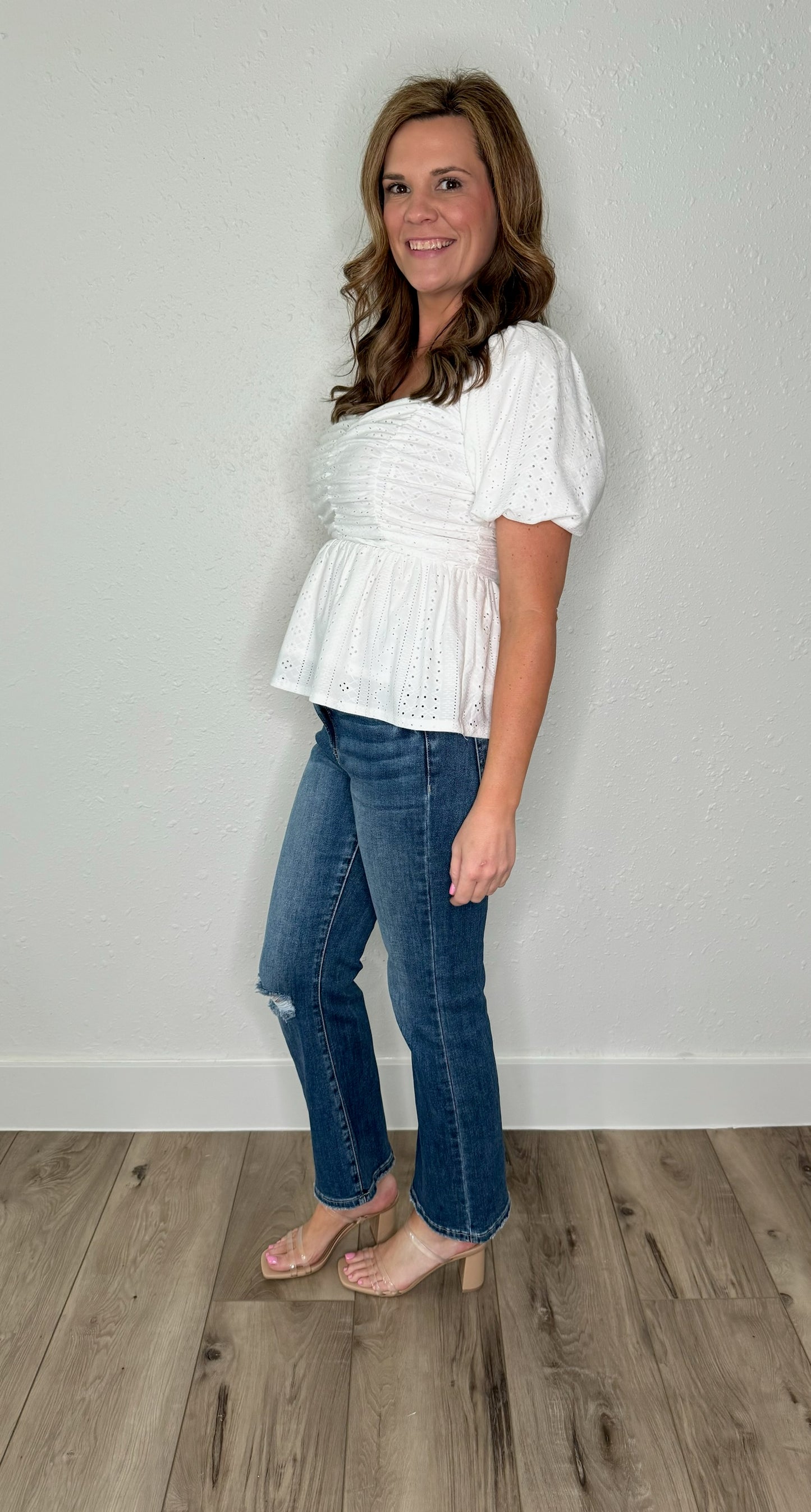 Sweetheart Eyelet Top