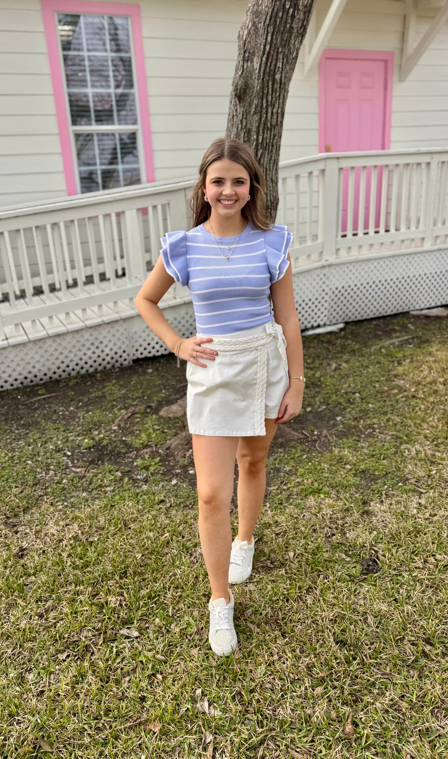 Periwinkle Striped Top