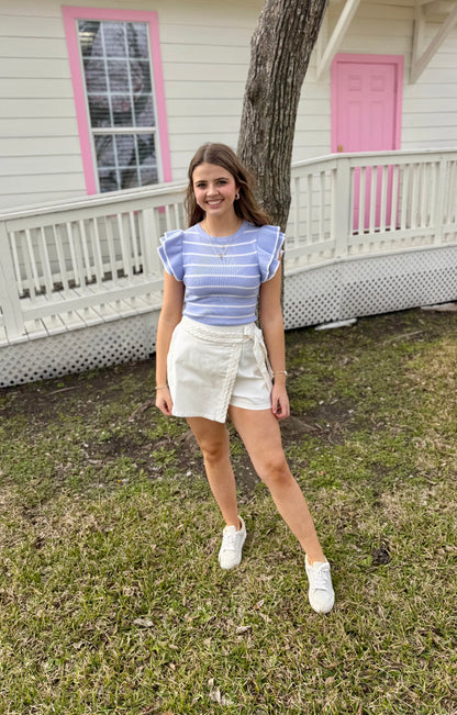 Periwinkle Striped Top