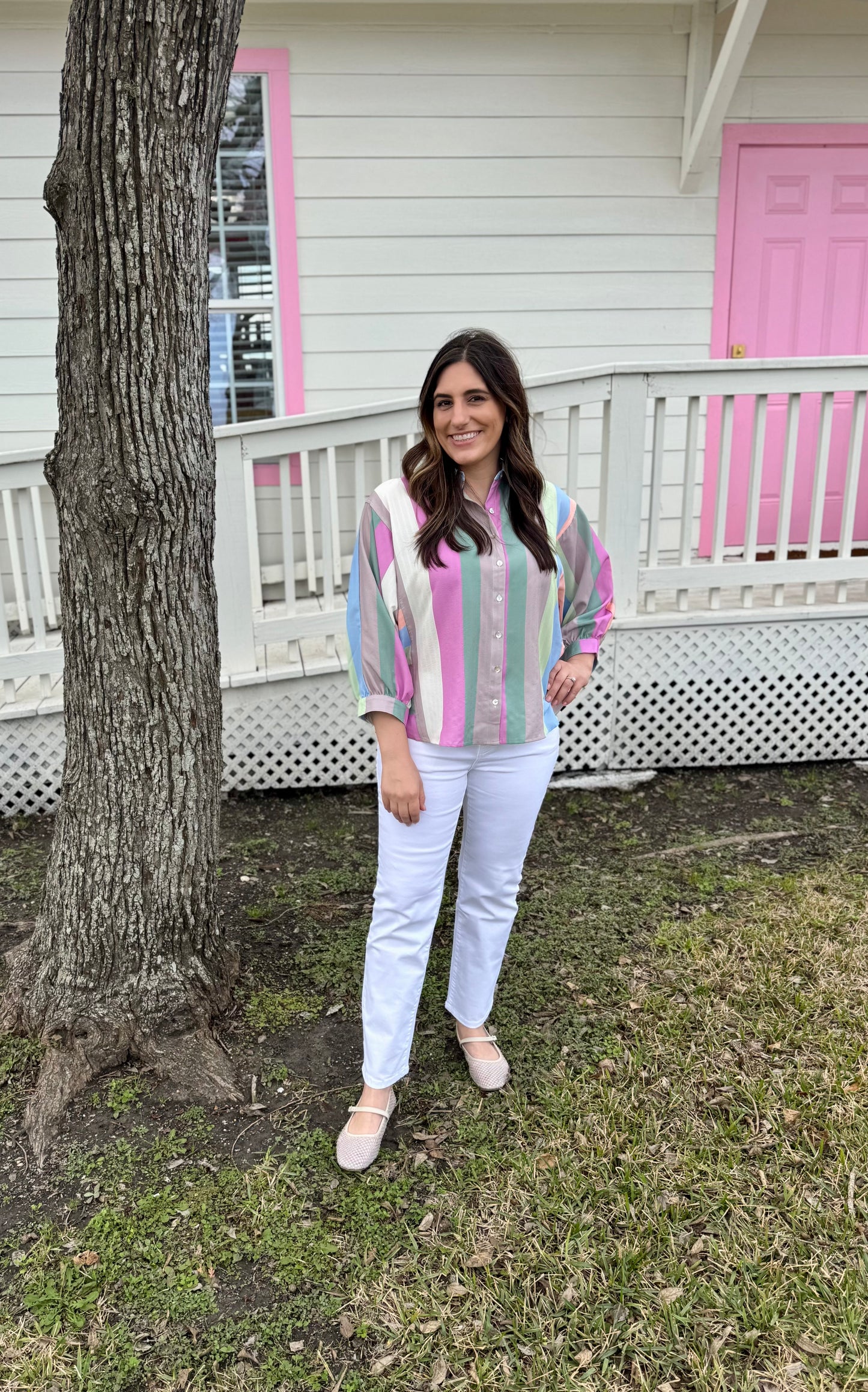 Pastel Stripe Button Down