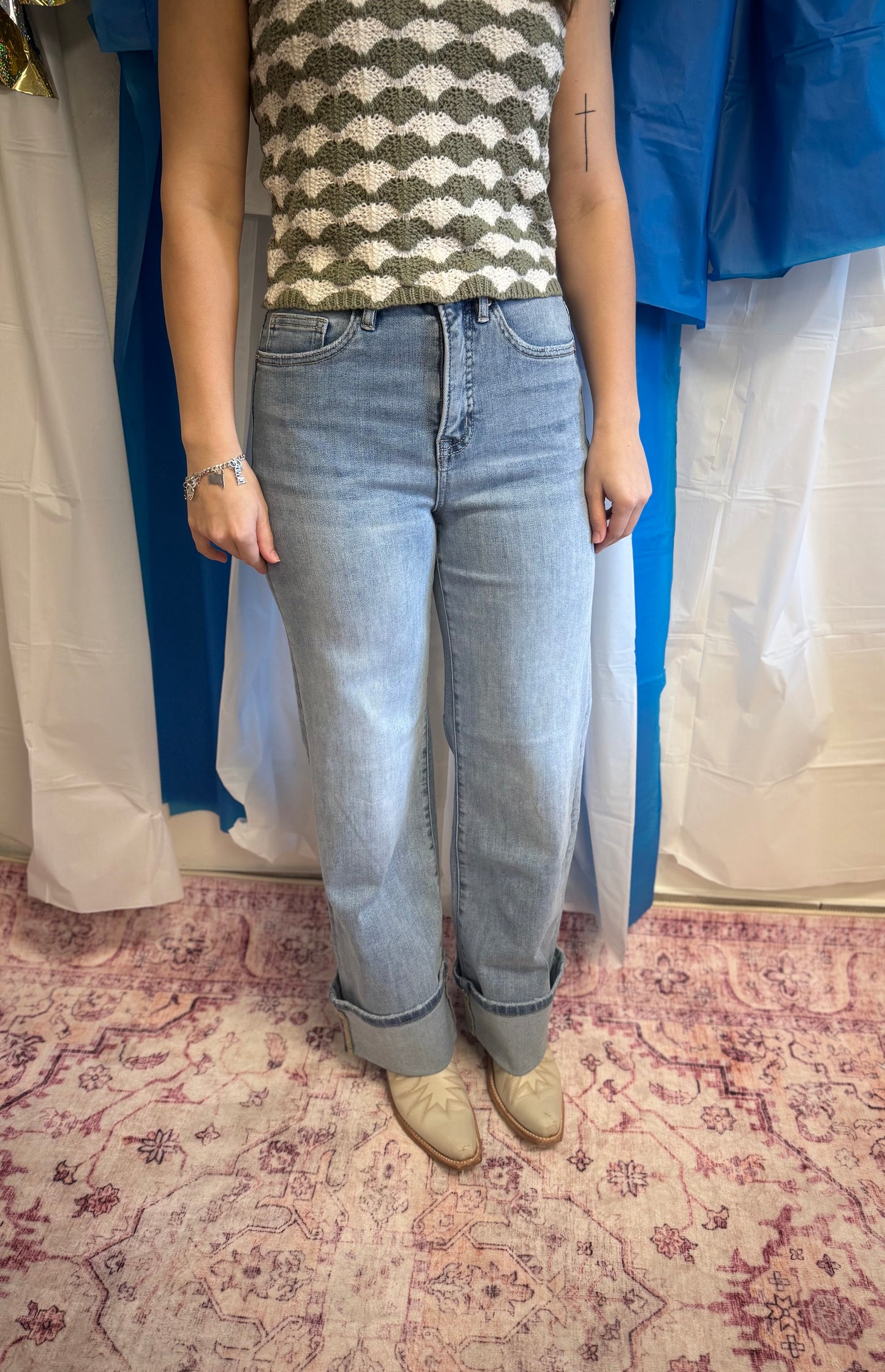 Mica Wide Leg Light Denim