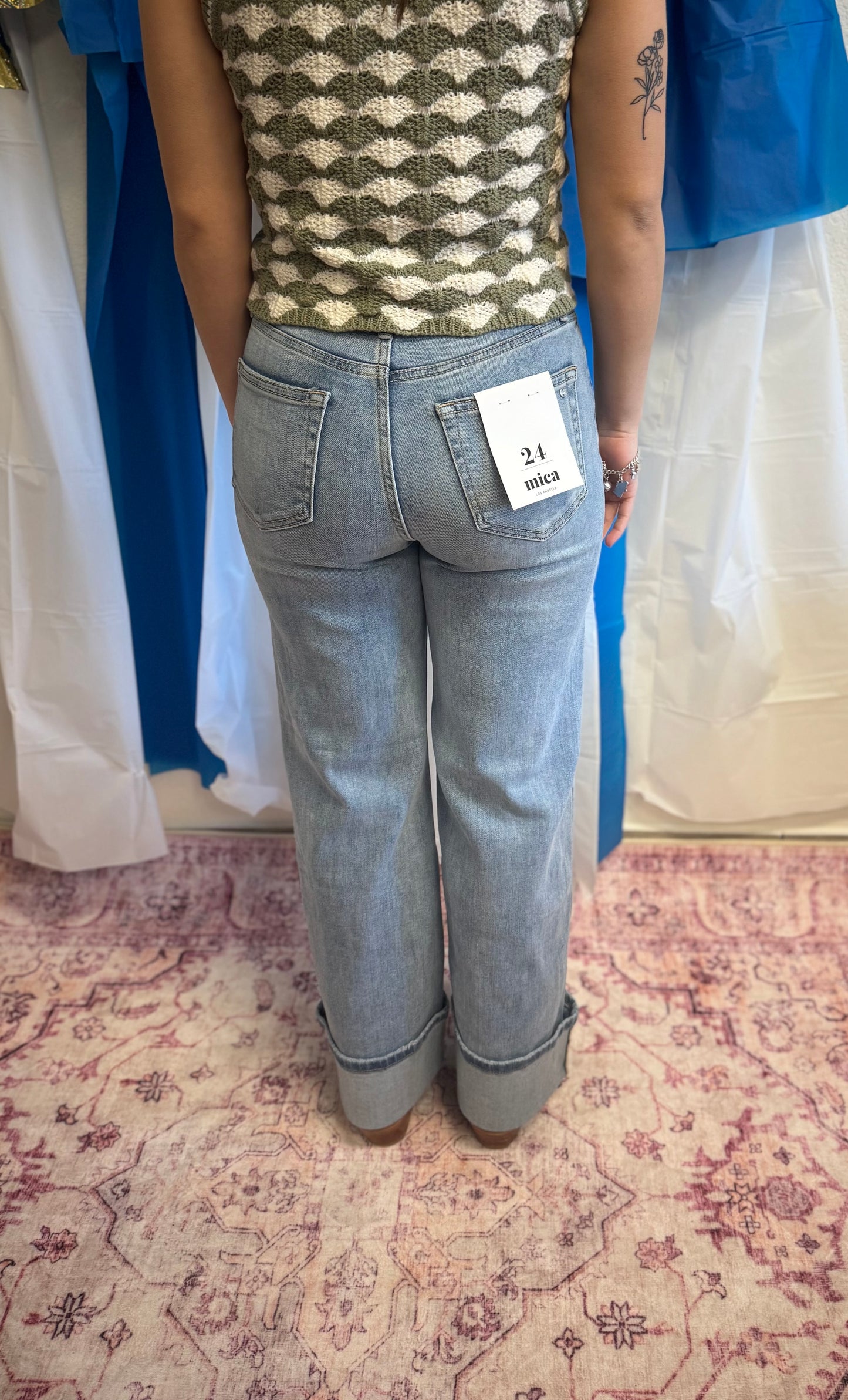 Mica Wide Leg Light Denim