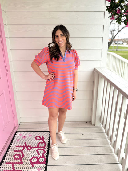 Grapefruit Collared Dress