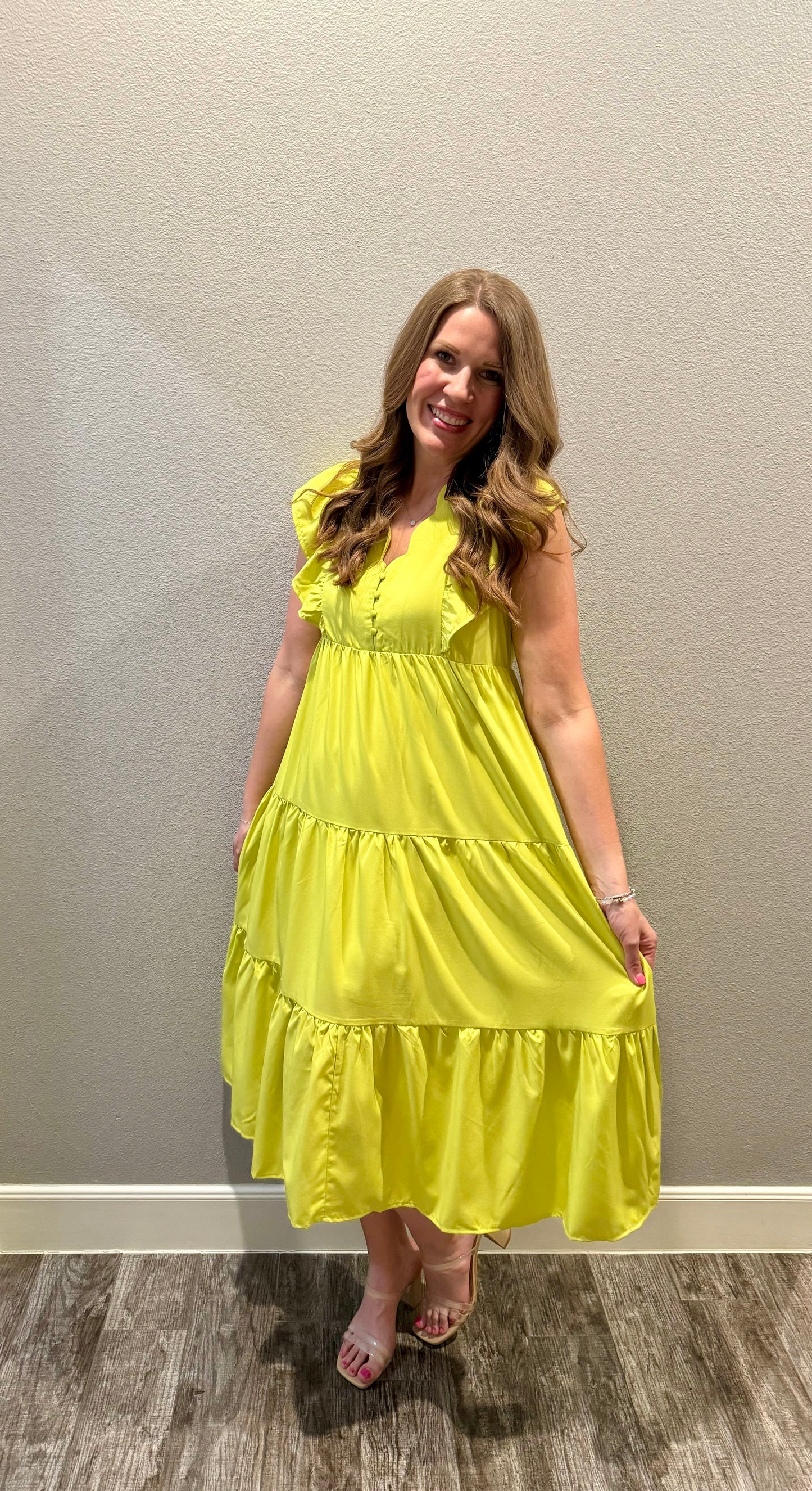 Sarah Chartreuse Dress