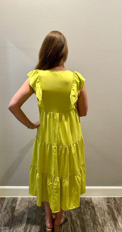 Sarah Chartreuse Dress