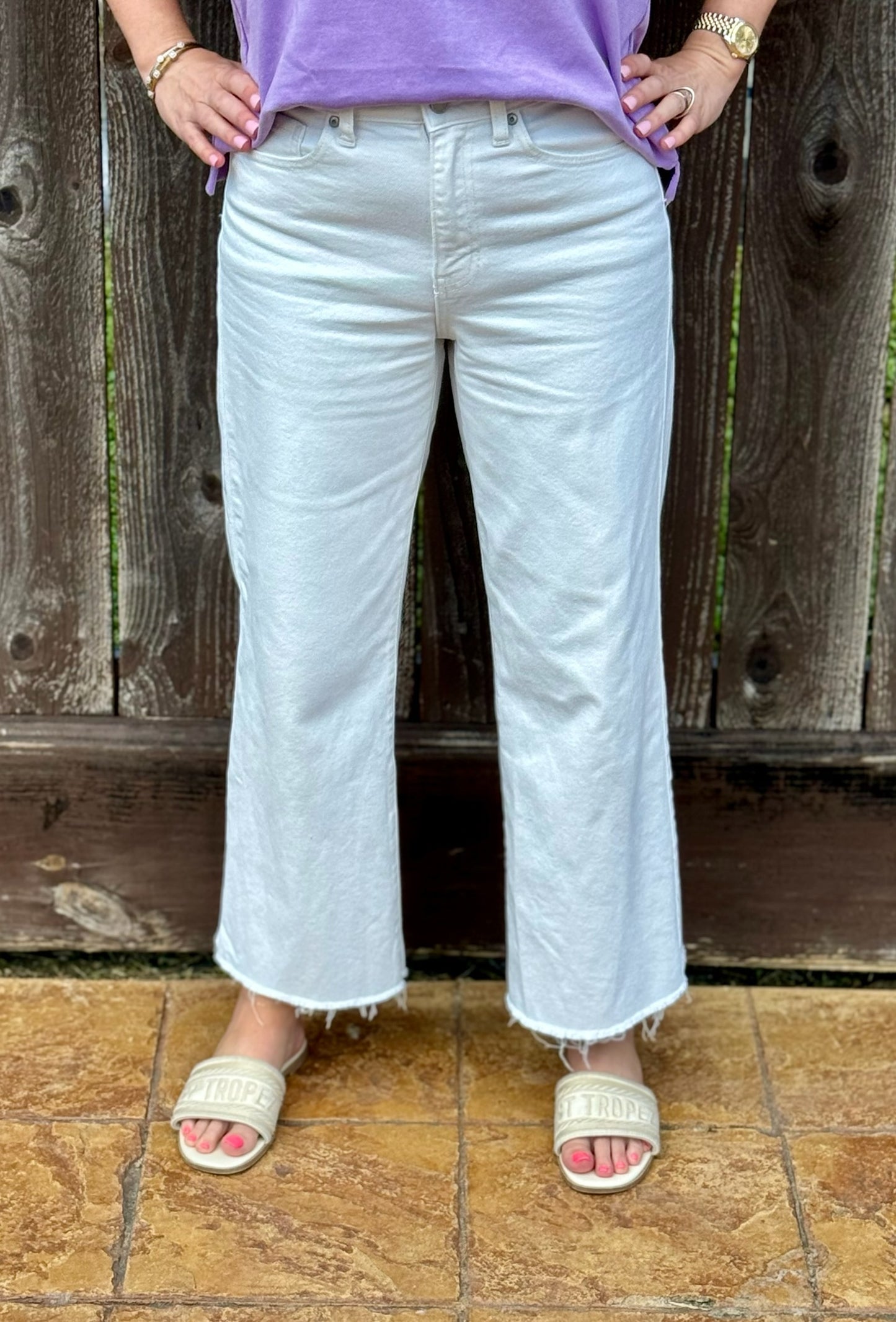 KK White Wide Leg Denim