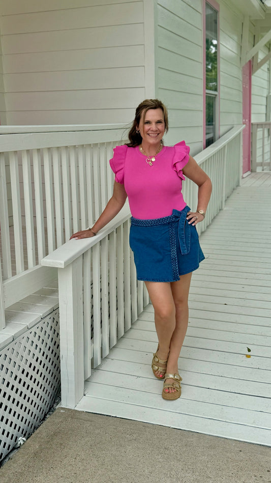 Pink Ruffle Bodysuit