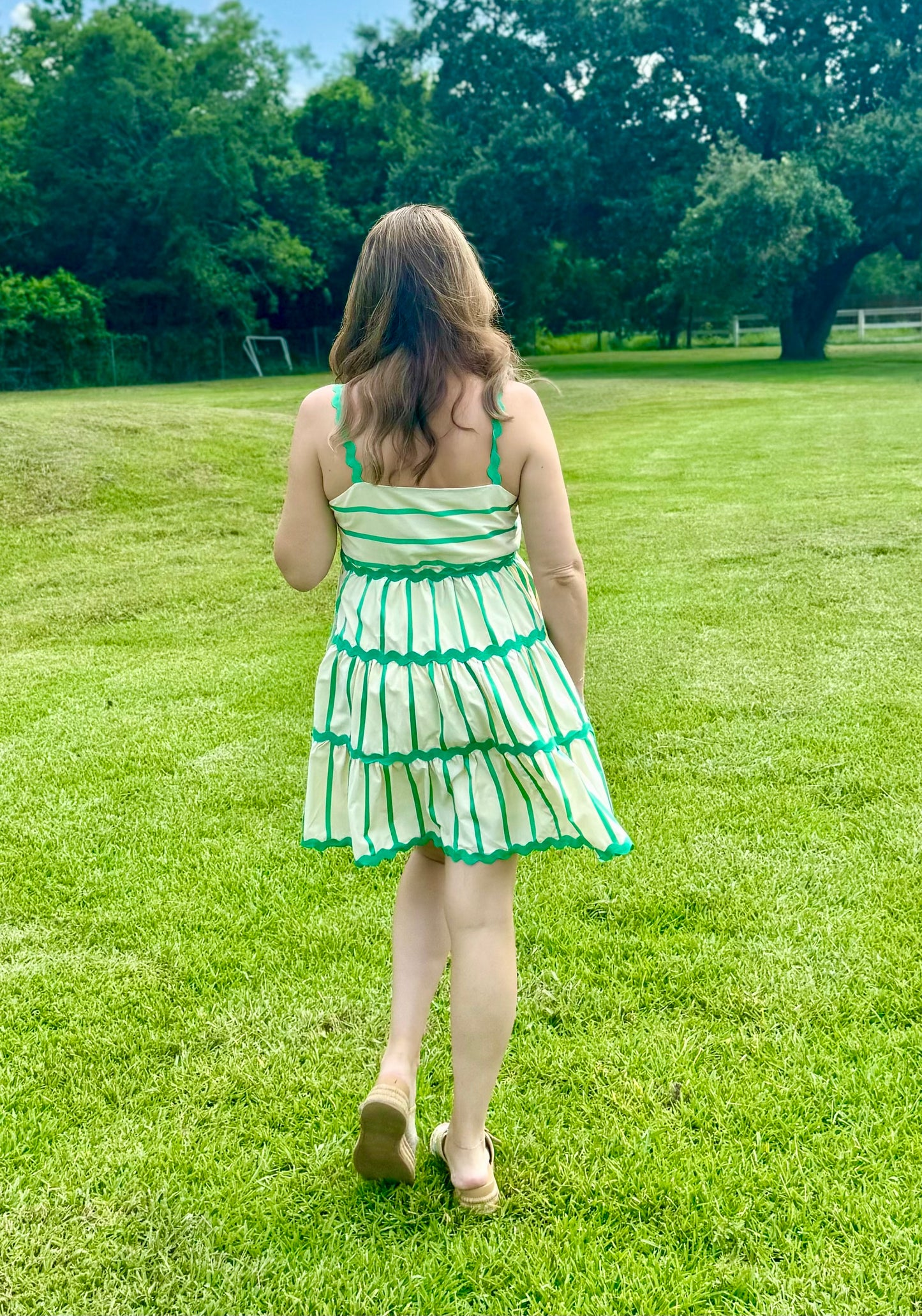 Green Waves Mini Dress