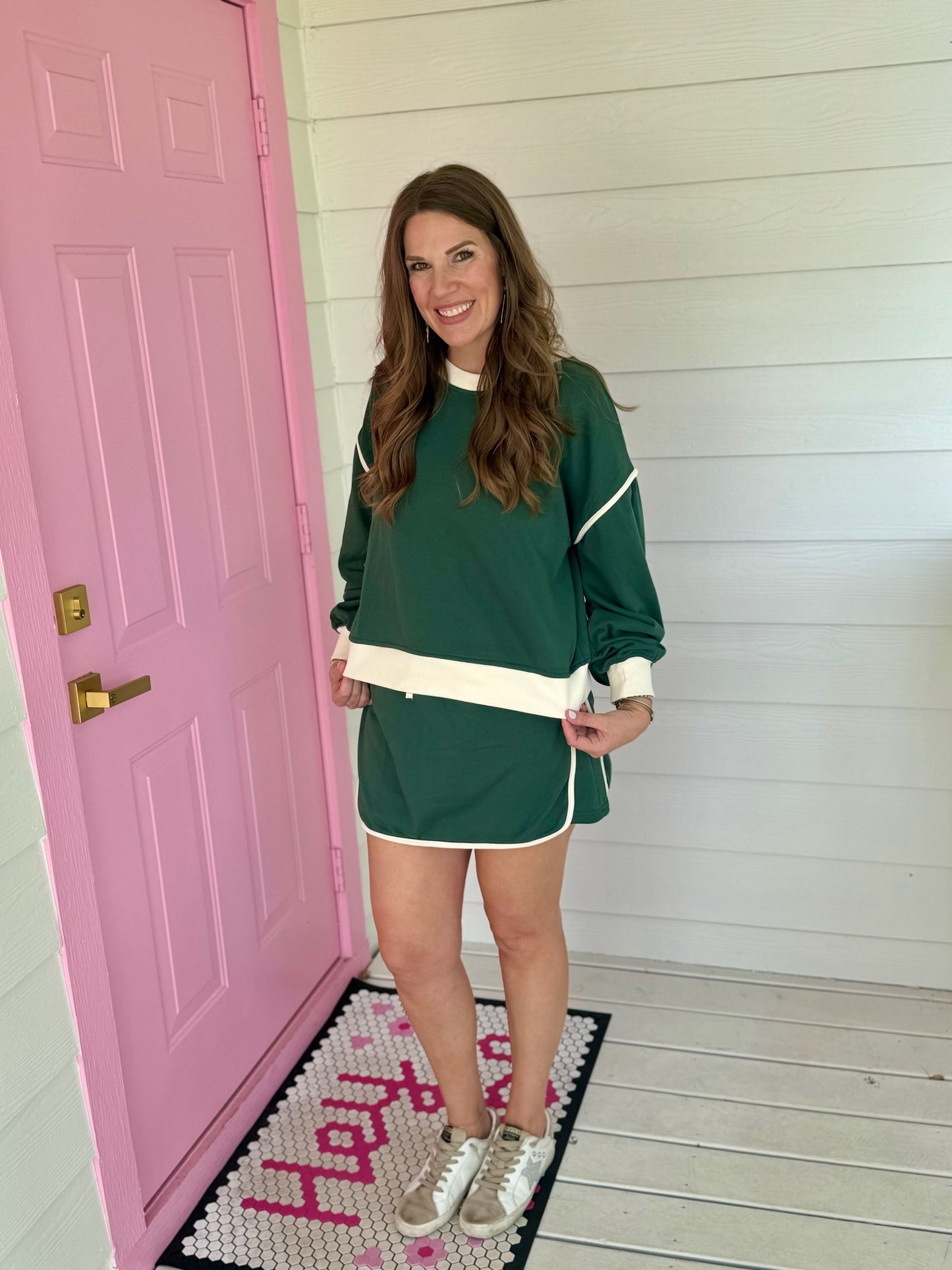 Hunter Green Sweatshirt Set