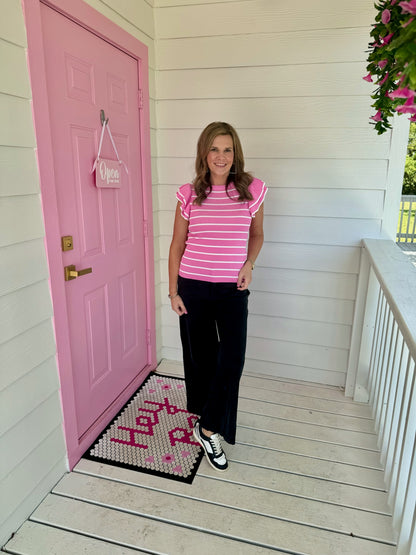 Bubblegum Striped Top