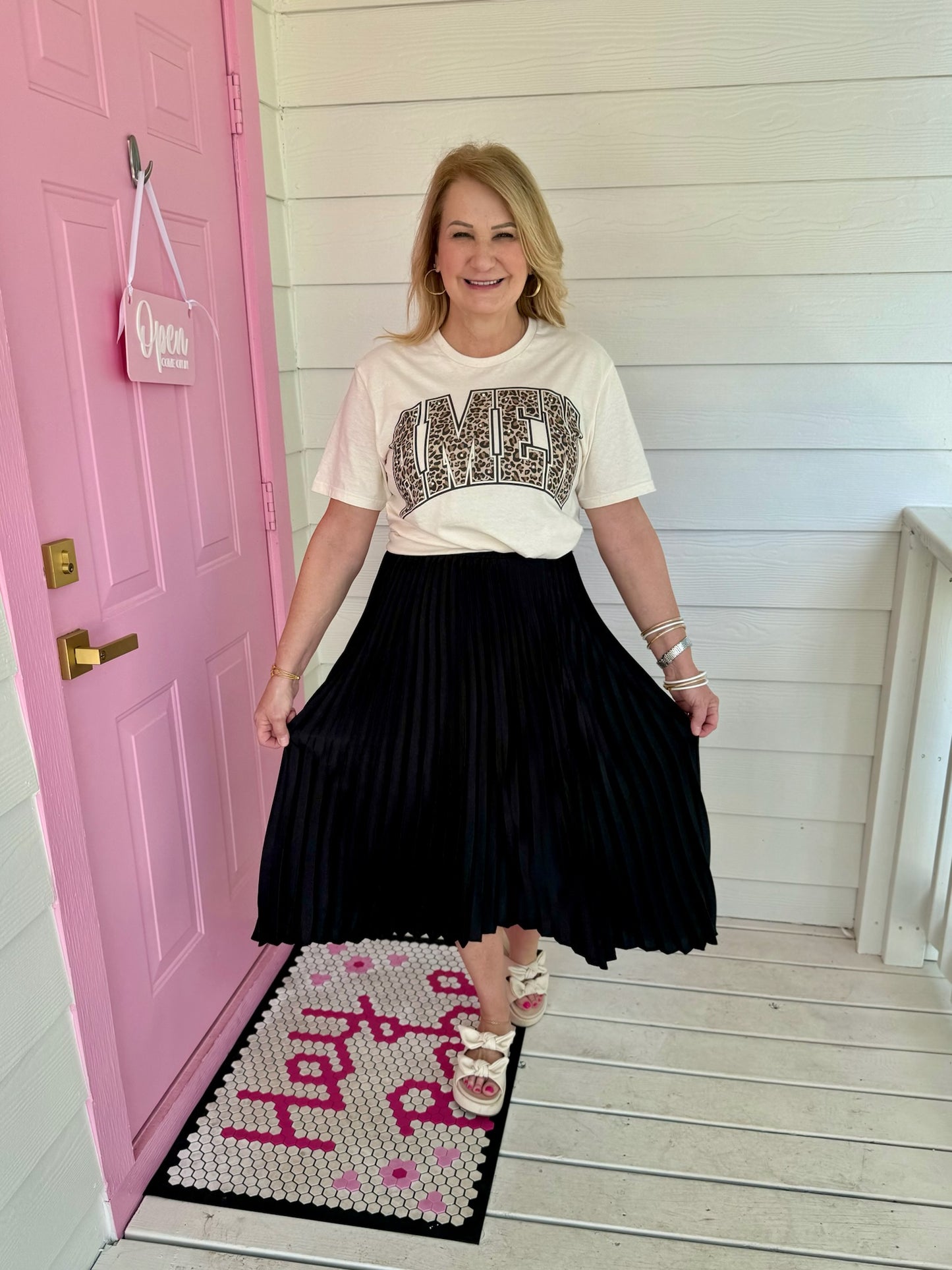 Touch Of Sass Midi Skirt Black