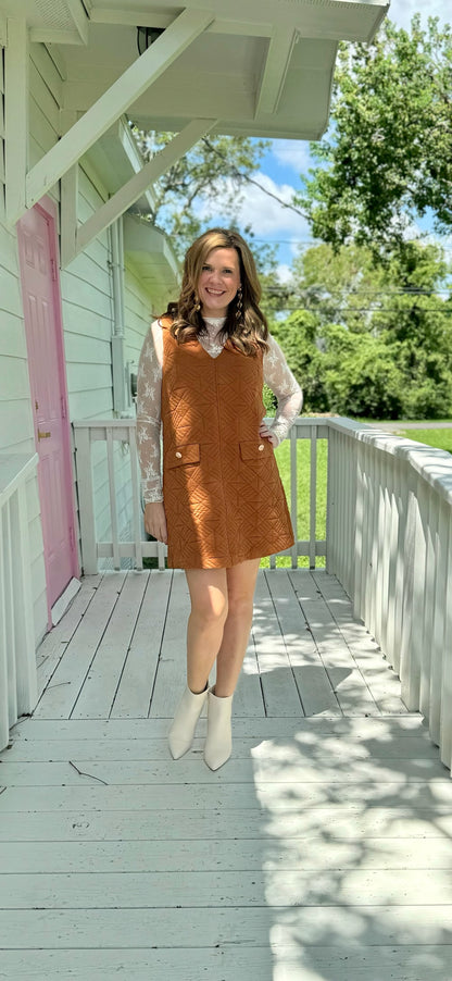 Camel Textured Dress