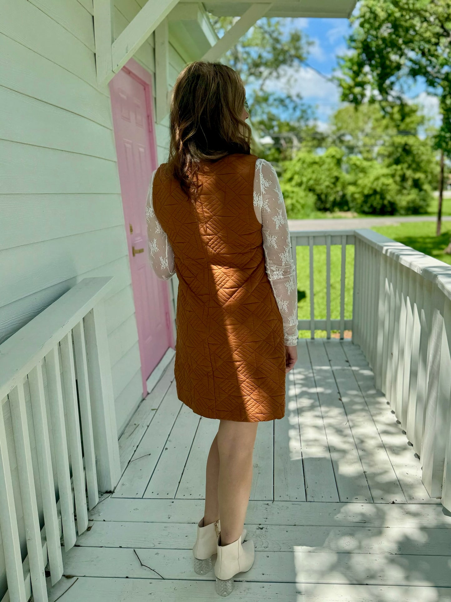 Camel Textured Dress