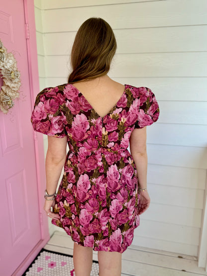 Sutton Floral Jacquard Dress